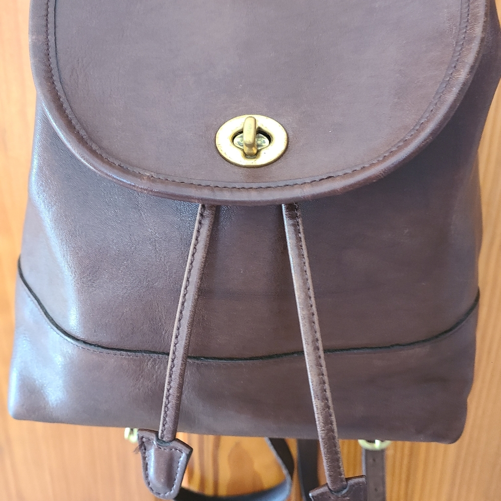 Vintage Coach Brown Leather Vintage Backpack 9791 Gem